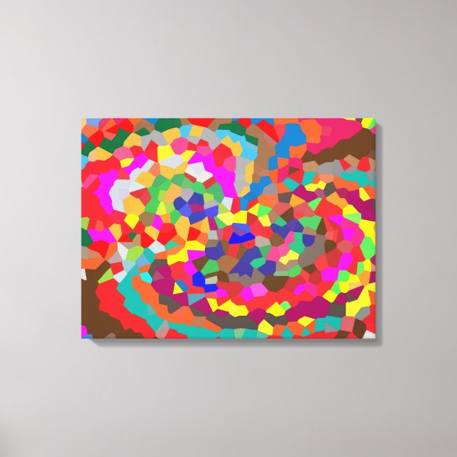 Impressão Em Tela Arte geométrica Abstrato Colorida (Frente)