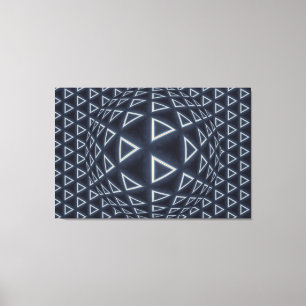 Impressão Em Tela Arte Geométrica Esfera Triângulo Futurista