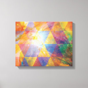 Impressão Em Tela Arte Geométrica Galáxica