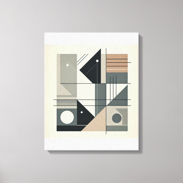 Impressão Em Tela Arte Geométrica Minimalista (Frente)
