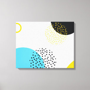 Impressão Em Tela Arte geométrica moderna, simples, divertida, estil