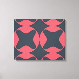 Impressão Em Tela Arte geométrica vibrante, viva, simples e abstrato