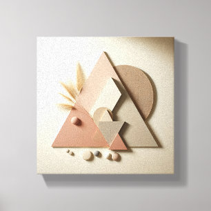 Impressão Em Tela Arte Geométrico Minimalista de Luxo - Tria Abstrat