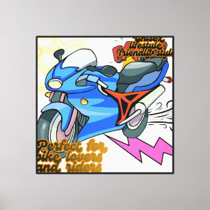 Impressão Em Tela Arte Gráfico de Moto Minimalista –Motocicleta 