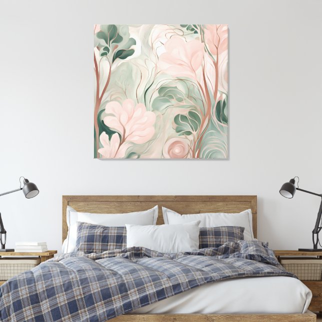 Impressão Em Tela Arte IA naturalmente rosa (Insitu(Quarto))