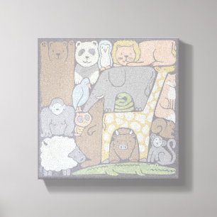 Impressão Em Tela Arte infantil para berçário/quarto de brincar Pilh