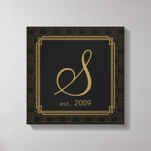 Impressão Em Tela Arte inicial da parede do art deco