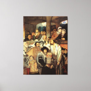IMPRESSÃO EM TELA ARTE JUDAICA - GOTTLIEB - PRESENTES DE ORAÇÃO DE C