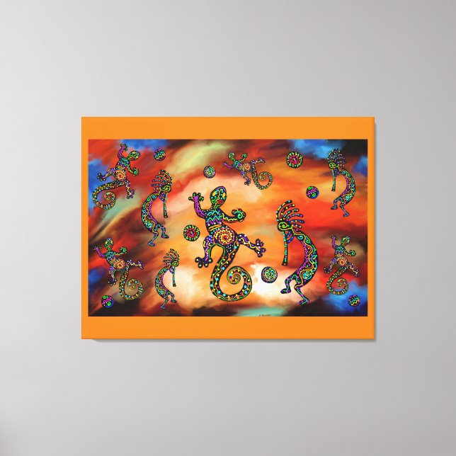 Impressão Em Tela Arte Kokopelli (Frente)