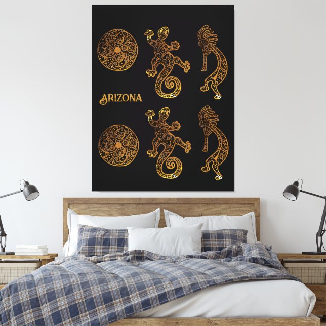 Impressão Em Tela Arte Kokopelli (Insitu(Quarto))