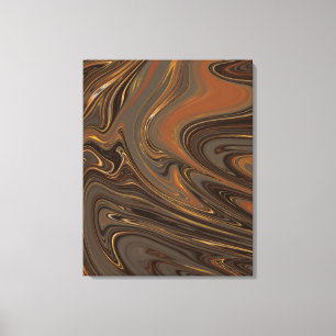 Impressão Em Tela Arte Líquida de Pintura Mármore Psicodélica