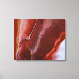 Impressão Em Tela Arte Líquida em Mármore em Vermelho Borgonha com R