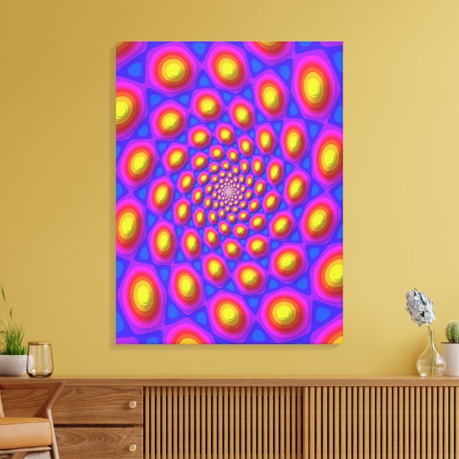 Impressão Em Tela Arte Mandala do Estado Quântico Eigen (Insitu(Sala de estar))