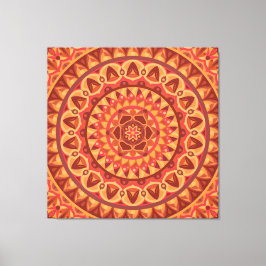 Impressão Em Tela Arte Mandala Marrom Terra Boho Geométrico Casa Aco