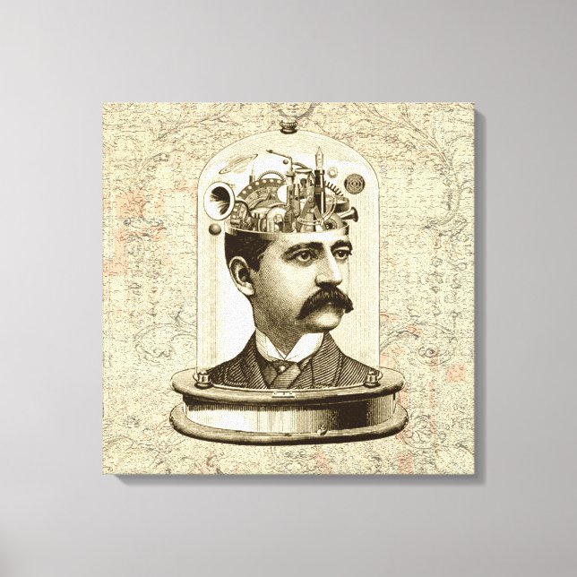Impressão Em Tela Arte mecânica vitoriana do cloco-do-galo (Frente)