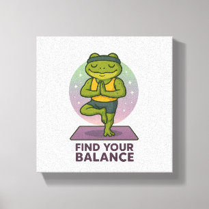 Impressão Em Tela Arte Meditativa do Sapo - Encontre seu Poster de E