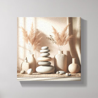 Impressão Em Tela Arte Minimalista Zen de Natureza Morta - Pedras an