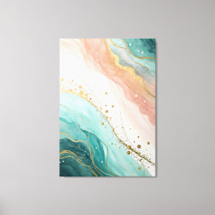 Impressão Em Tela Arte Moderna Abstrata em Aquarela para Parede