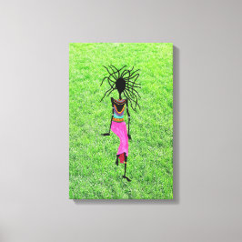 Impressão Em Tela Arte Moderna Africana, Mulher Incrível Guerreira