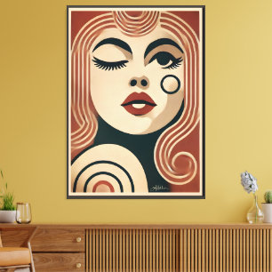 Impressão Em Tela Arte Moderna de Meados do Século O Ponto de Beleza