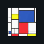 Impressão Em Tela Arte Moderna De Stijl Geométrica Minimalista Mondr<br><div class="desc">Design Minimalista Mondrian De Stijl em Arte Moderna com Blocos de Cores Vermelho,  Azul,  Amarelo e Branco.</div>