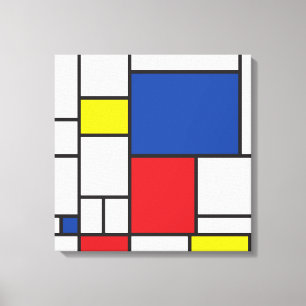 Impressão Em Tela Arte Moderna De Stijl Geométrica Minimalista Mondr