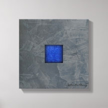 Arte Moderna em Tela Cinza Ardósia — Azul Cobalto