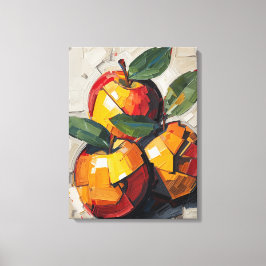 Impressão Em Tela Arte Moderna em Tela de Maçã Cubista – Abstrato Vi