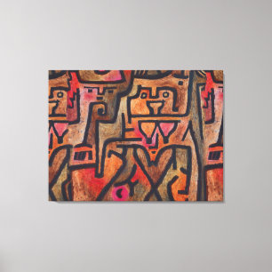 Impressão Em Tela Arte Moderna Expressionista Abstrata da Floresta d