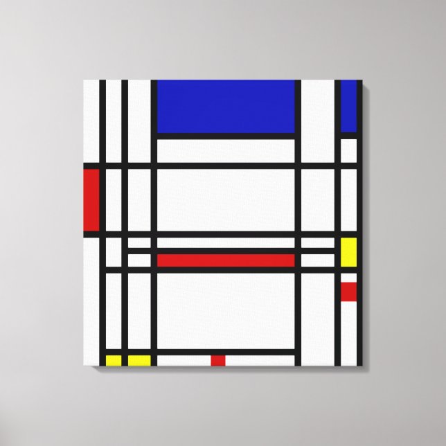 Impressão Em Tela Arte Moderna Mondrian (Frente)