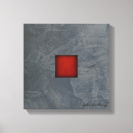 Impressão Em Tela Arte Moderna Vermelho Dramático Cinza Ardósia