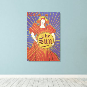 Impressão Em Tela Arte Nova Antiga, Jornal New York Sun