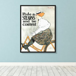 Impressão Em Tela Arte Nova Antiga, Pedale em Bicicletas Sterns