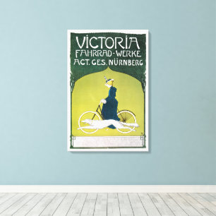 Impressão Em Tela Arte Nova vintage, Victoria Fahrrad Werke, Rehm