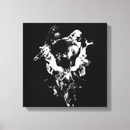 Impressão Em Tela Arte original #3 Preto e branco