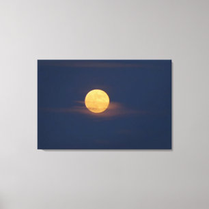 Impressão Em Tela Arte Original Aquarela Luar Romântico