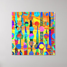 Impressão Em Tela Arte-Padrão de Bolas Coloridas Vibrantes