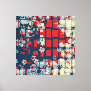 Impressão Em Tela Arte padrão floral e design moderno