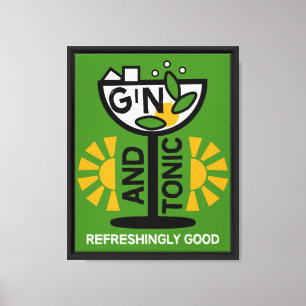 Impressão Em Tela Arte para Bebedores de Gin e Tônica