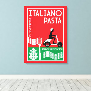 Impressão Em Tela Arte para massas italianas