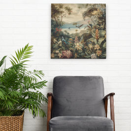 Impressão Em Tela Arte Paradisíaca Botânica Tropical Vintage |