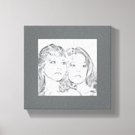 Impressão Em Tela Arte personalizada de parede da coleção "Sister's"