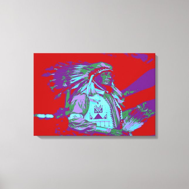 Impressão Em Tela Arte Pop Ameríndia (Frente)