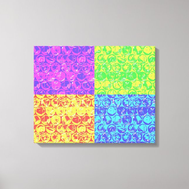 Impressão Em Tela Arte pop bolha de chuva de arco-íris (Frente)