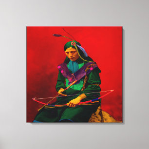 Impressão Em Tela Arte Pop Cherokee Nativo Americano