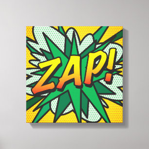 Impressão Em Tela Arte Pop Comic Book ZAP