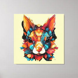 Impressão Em Tela Arte Pop Esquilo