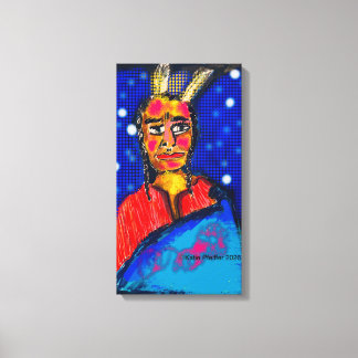 Impressão Em Tela Arte Pop Indígena #1