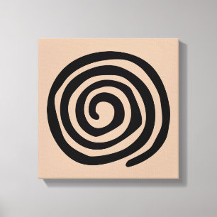 Impressão Em Tela Arte primitiva antiga da espiral tribal do