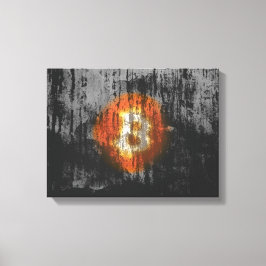 Impressão Em Tela Arte Resiliente De Bitmoeda (Na Parede Preta HD)